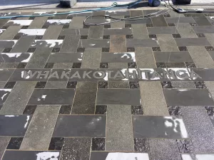 Engraved natural stone